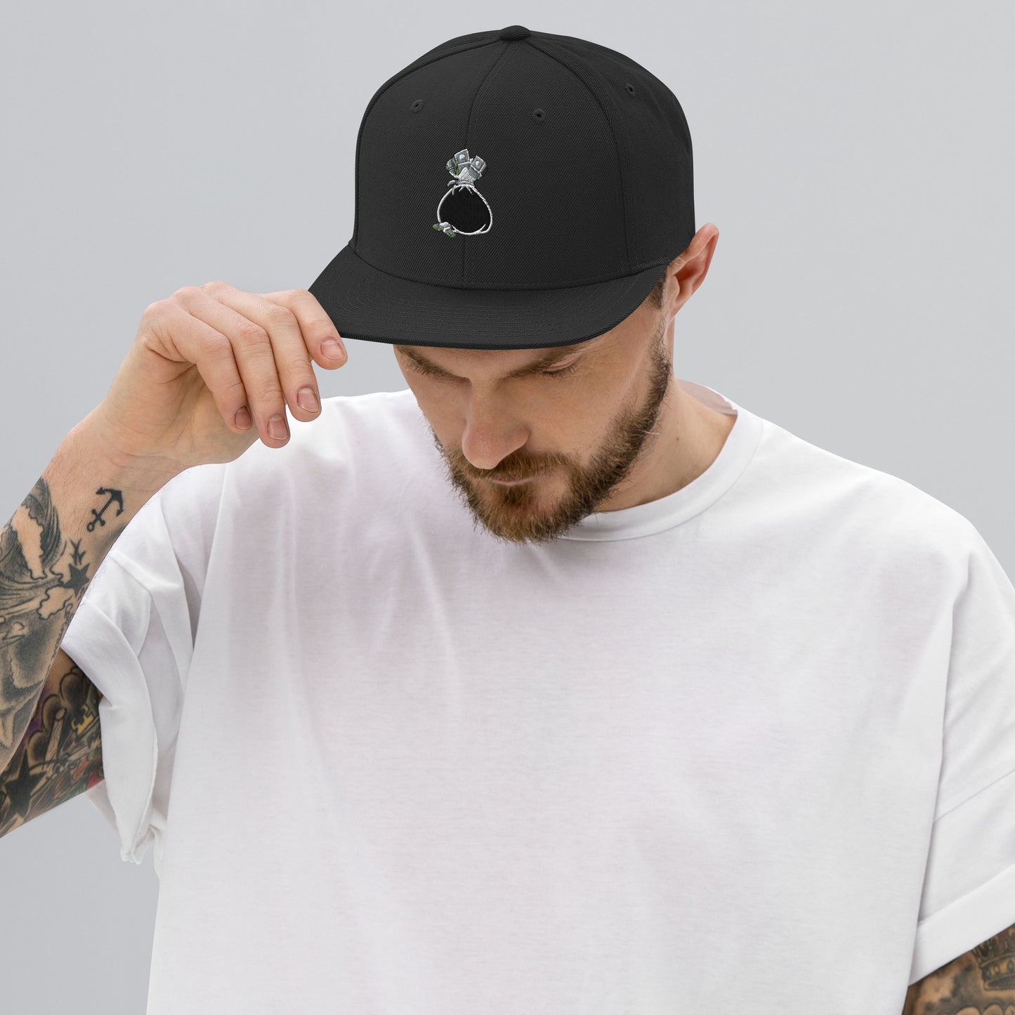 Money Bag Snapback Hat