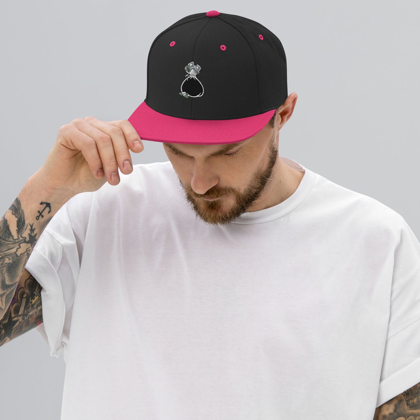 Money Bag Snapback Hat