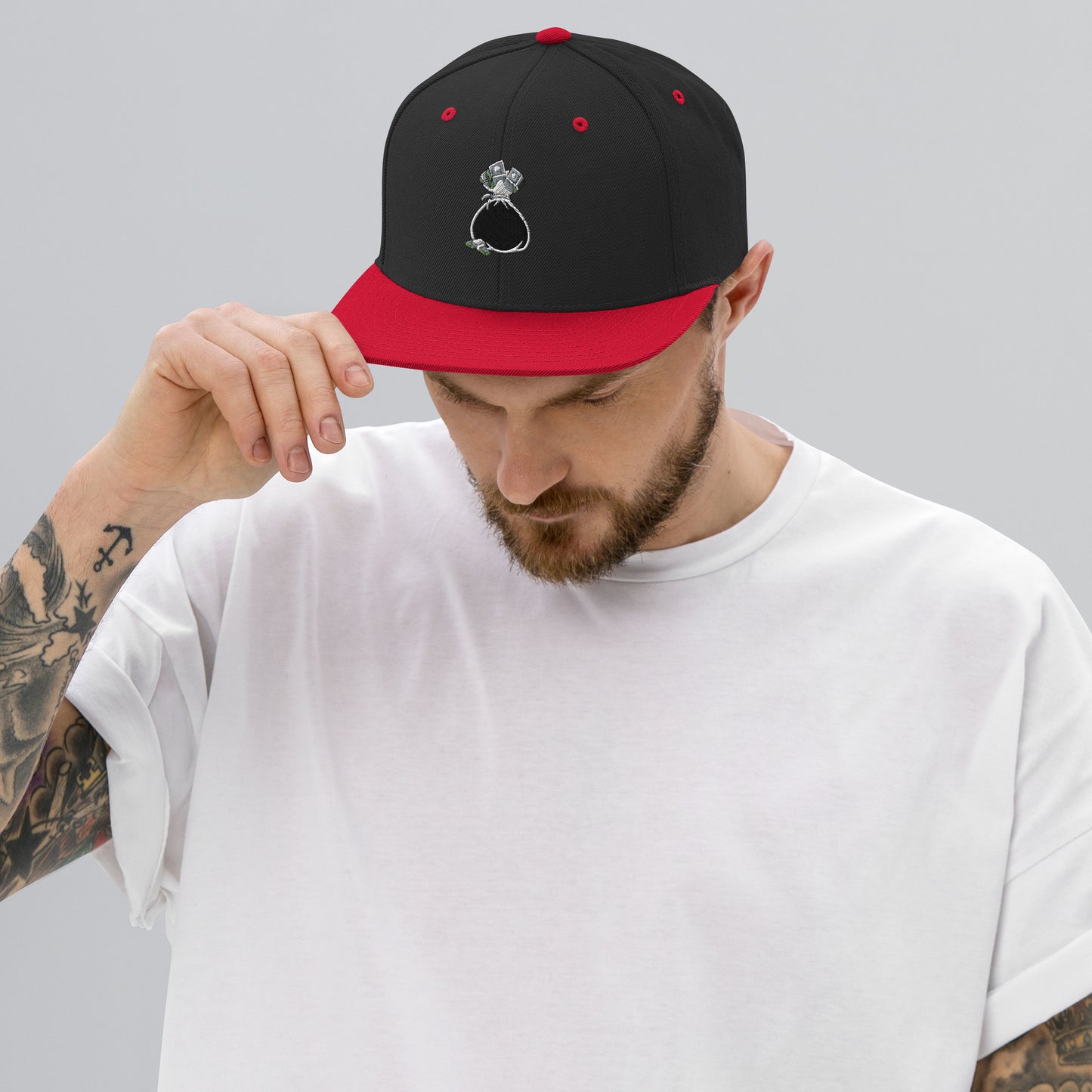Money Bag Snapback Hat