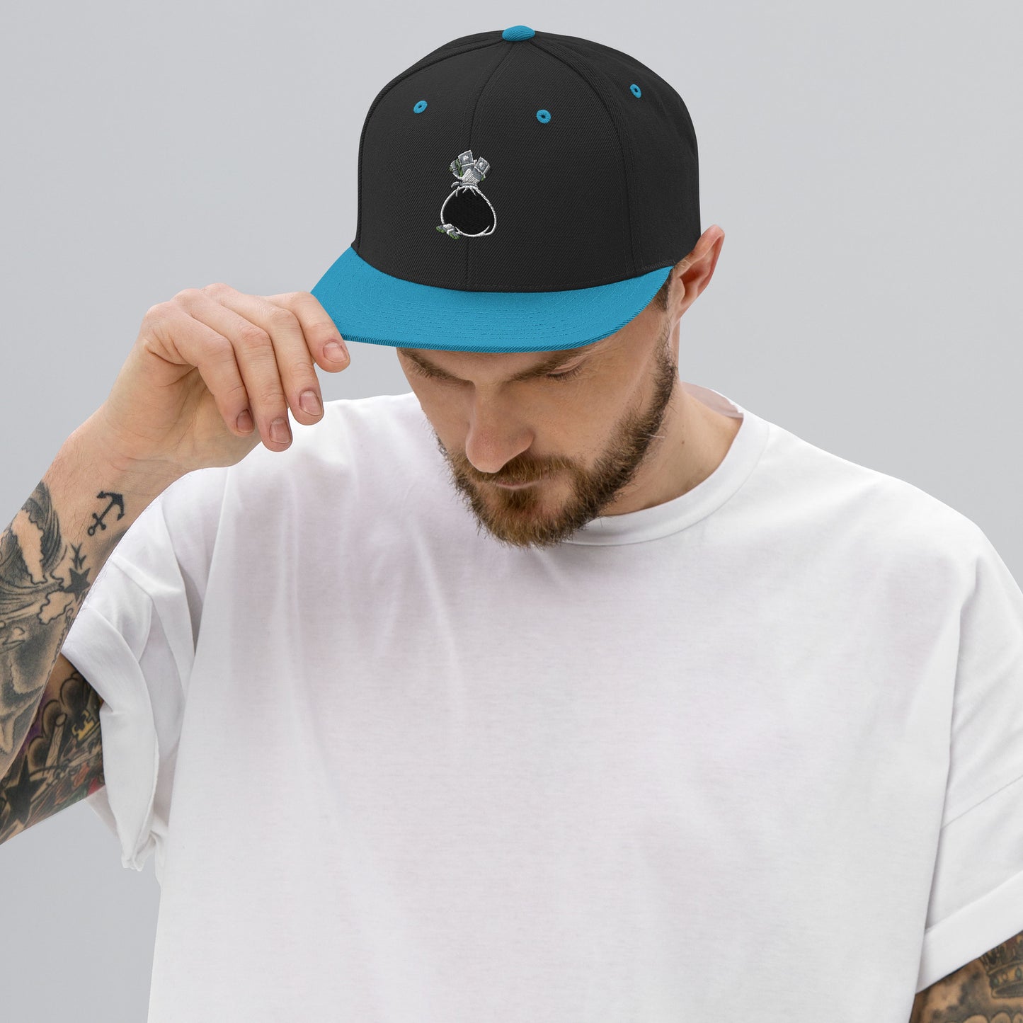 Money Bag Snapback Hat