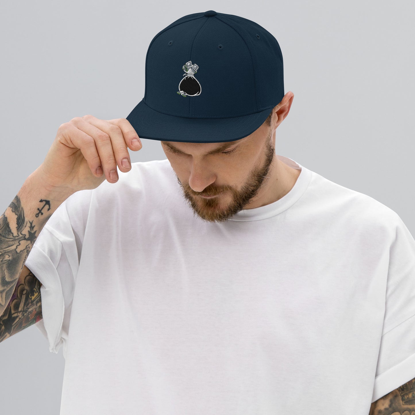 Money Bag Snapback Hat