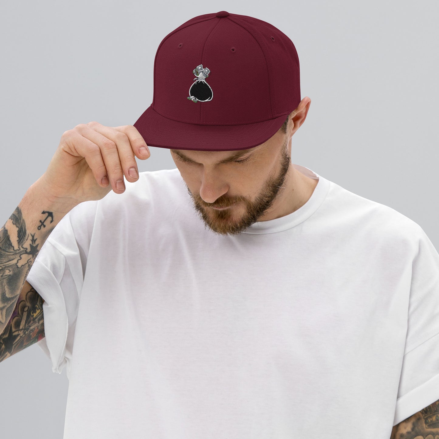 Money Bag Snapback Hat