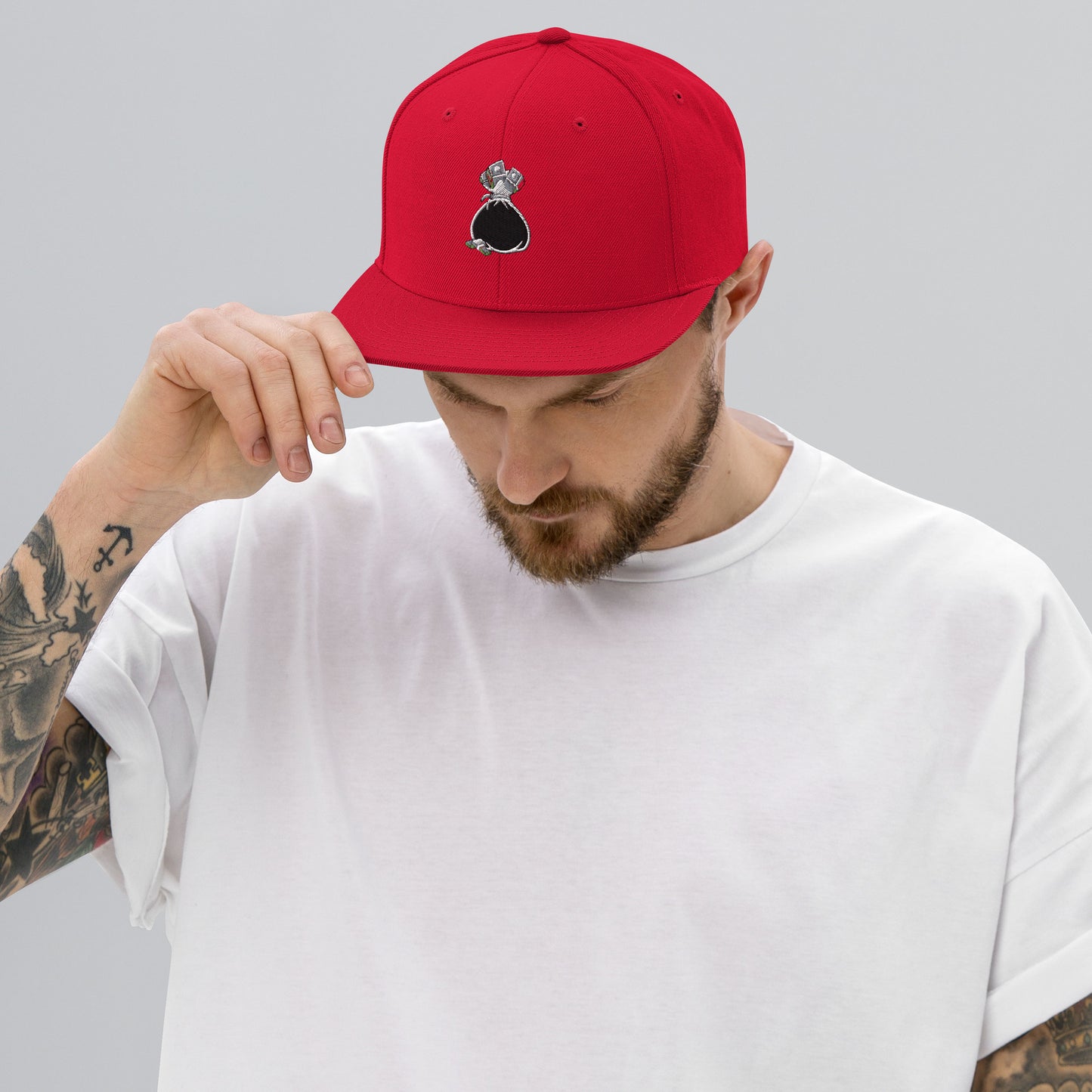 Money Bag Snapback Hat