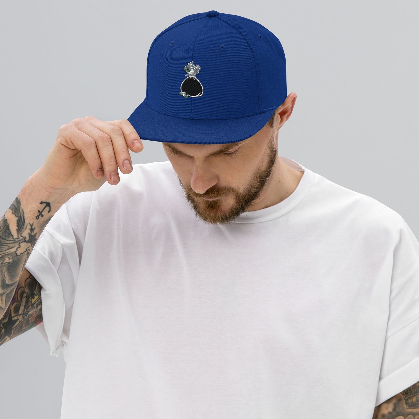 Money Bag Snapback Hat