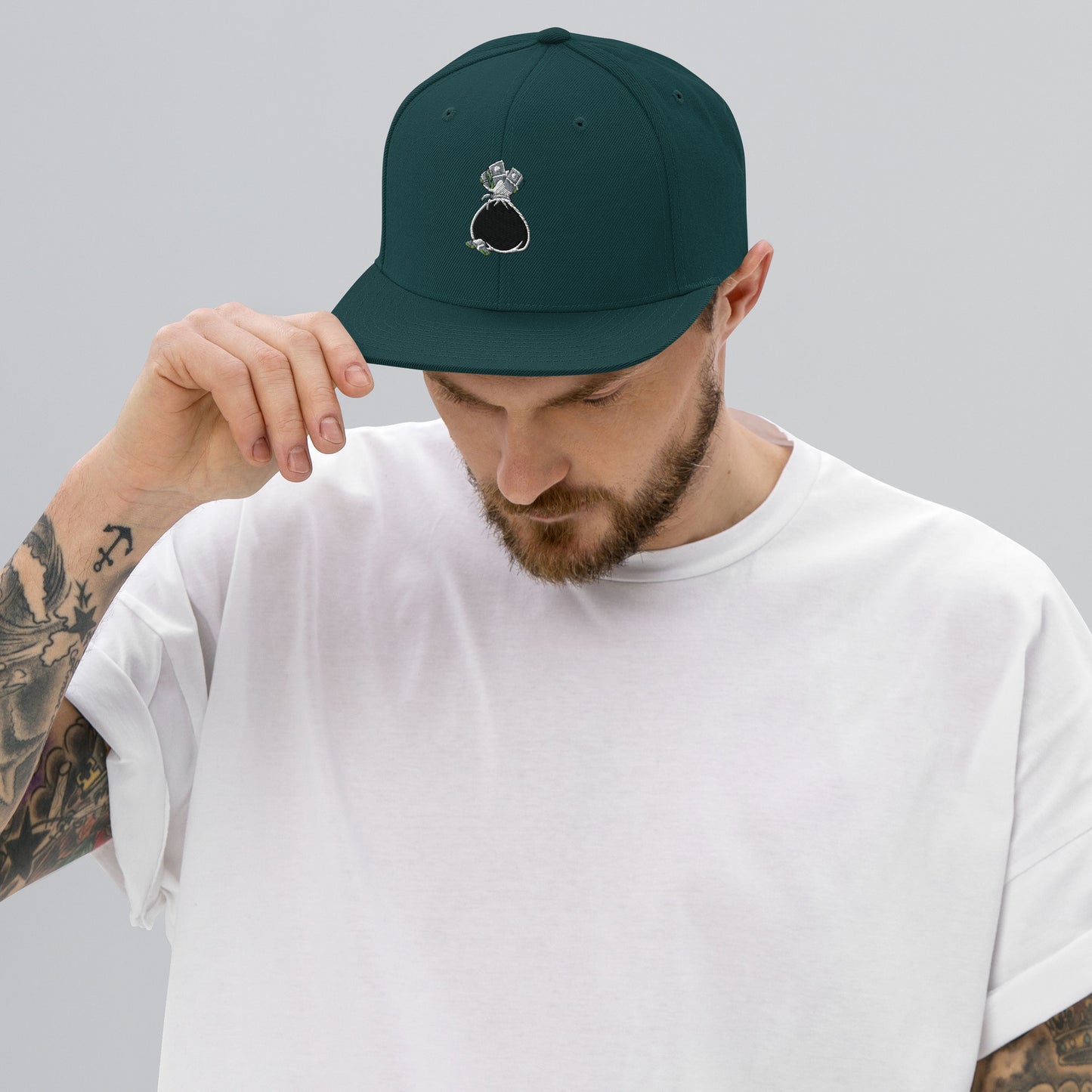 Money Bag Snapback Hat